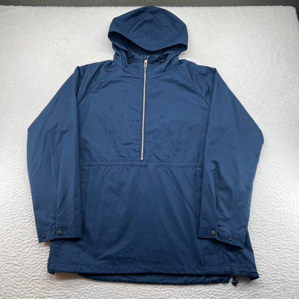 NORSE PROJECTS FRANK COTTON PANAMA JACKET Mens Large Dark Blue *FLAW* - Picture 1 of 13